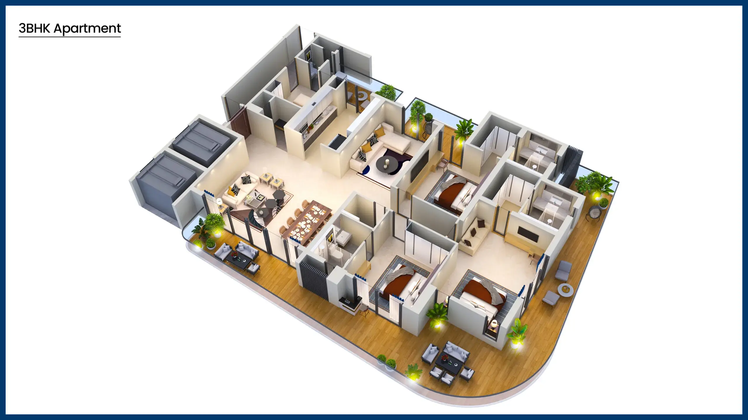3BHK Floor Plan